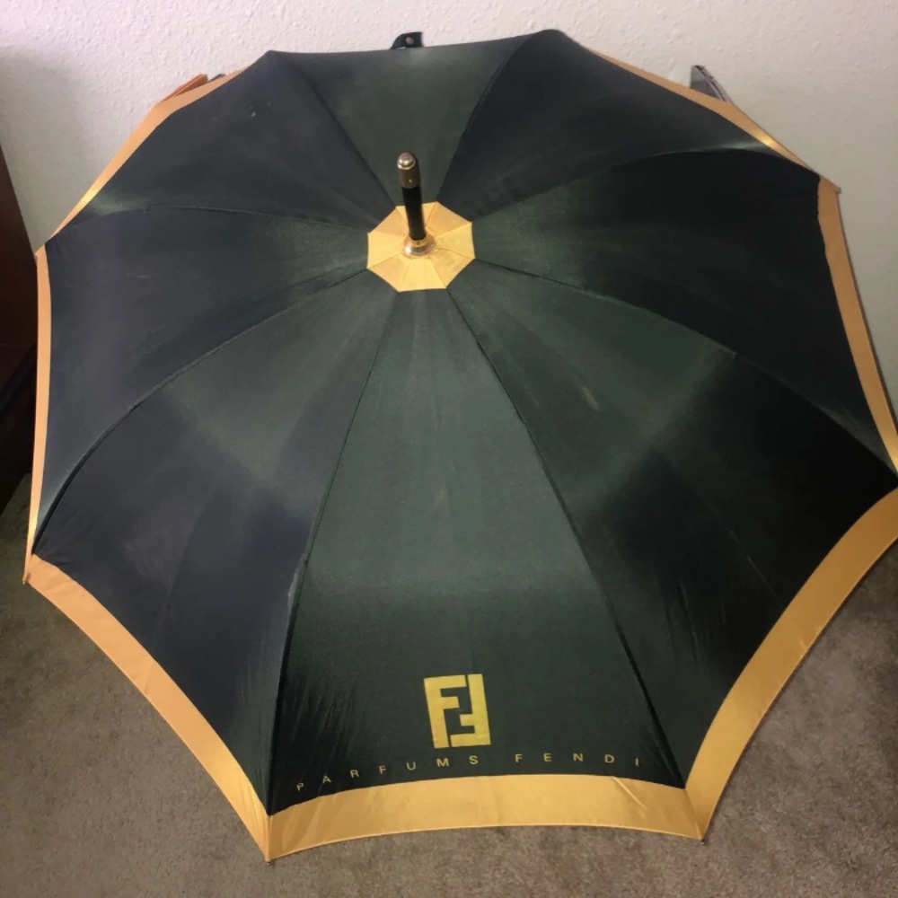 Black and gold Fendi Unbrella